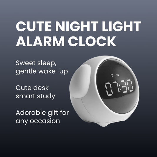 Cute Night Light Alarm Clock – Kids, Teens & Gift Buyers