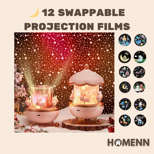 Kids Starry Projector Lamp – Upgrade Music Box Edition - HomeNN™