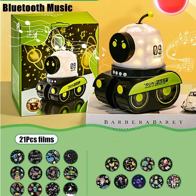 Robot Car Star Projector Lamp – 21 Films & Music Box