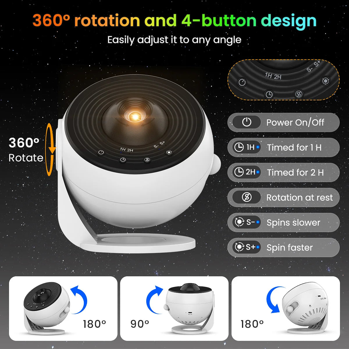 HomeNN ™ Galaxy Star Projector Pro – 2025 Edition