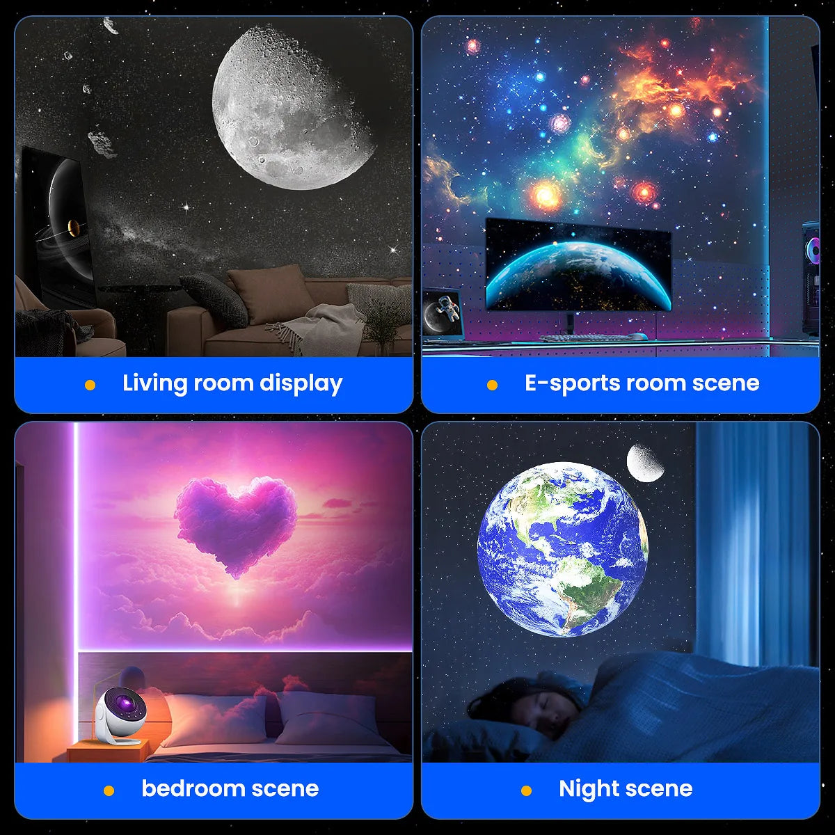 HomeNN ™ Galaxy Star Projector Pro – 2025 Edition