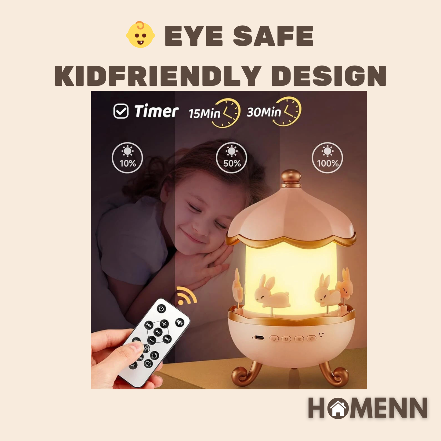 Kids Starry Projector Lamp – Upgrade Music Box Edition - HomeNN™