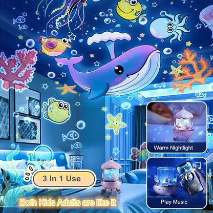 Kids Starry Projector Lamp – Upgrade Music Box Edition - HomeNN™