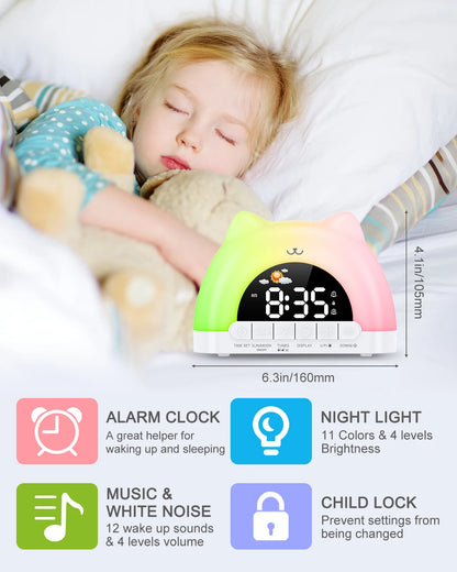 ORIA Kids Alarm Clock – Sleep Training Cat Light