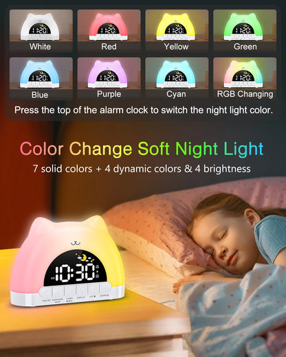 ORIA Kids Alarm Clock – Sleep Training Cat Light