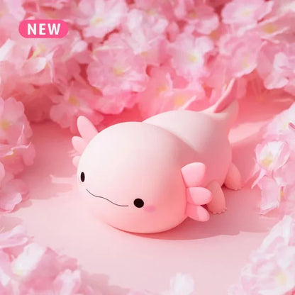 Cute Axolotl Night Light – Soft Silicone LED Lamp for Kids