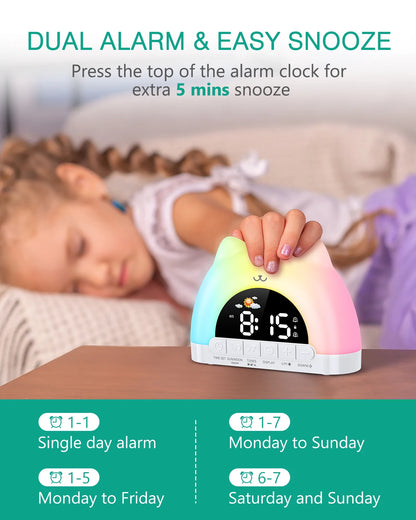 ORIA Kids Alarm Clock – Sleep Training Cat Light