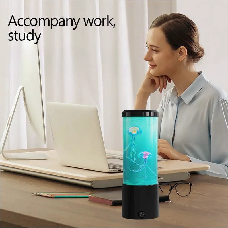 Jellyfish RGB Lava Lamp – Bionic 7-Color Aquarium Mood Light