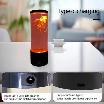 Jellyfish RGB Lava Lamp – Bionic 7-Color Aquarium Mood Light